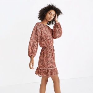 Madewell drawstring peasant dress